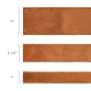 1" Reversible Classic Velvet Wired Ribbon | Rust/Gold | 10 Yard Roll