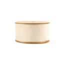 2 1/2" Reversible Classic Velvet Wired Ribbon | Ivory/Gold | 10 Yard Roll