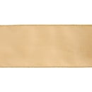 4" Reversible Classic Velvet Wired Ribbon | Tan/Gold | 10 Yard Roll