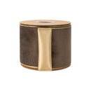 4” Reversible Classic Velvet Wired Ribbon | Brown w/ Gold Shimmer Satin Backing | 10 Yard Roll