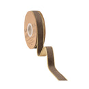 1” Reversible Classic Velvet Wired Ribbon | Brown w/ Gold Shimmer Satin Backing | 10 Yard Roll