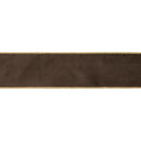 2 1/2” Reversible Classic Velvet Wired Ribbon | Brown w/ Gold Shimmer Satin Backing | 10 Yard Roll