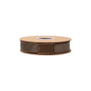 1” Reversible Classic Velvet Wired Ribbon | Brown w/ Brown Shimmer Backing | 10 Yard Roll