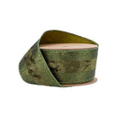 2 1/2" Wired Ribbon | Dark Glitter with Dark Velvet Stripe | 10 Yard Roll