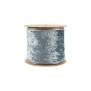 4" Reversible Frosted Velvet Wired Ribbon | Blue/Blue | 10 Yard Roll