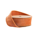 1" Wired Velour Ribbon | Orange w/ Orange Backing | 10 Yard Roll