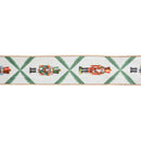 2 1/2" Wired Reversible Velvet | Nutcracker with Northfolk Pine on White | 10 Yard Roll