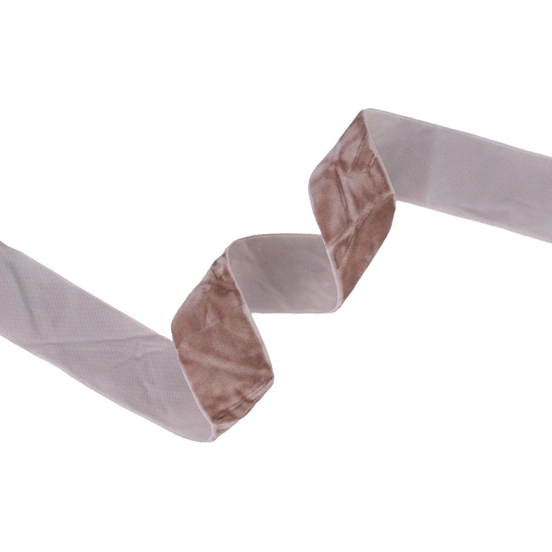 1" Crushed Velvet | Champagne | 10 Yard Roll