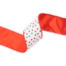 2 1/2" Wired Velvet | Red and Green Polka Dots with Red Backing | 10 Yard Roll
