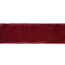 4" Wired Velvet Ribbon | Burgundy Stripe w/ Burgundy Tinsel Edging | 10 Yard Roll