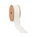 1 1/2" Frayed Velvet | Antique White | 5 Yard Roll