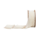 1 1/2" Frayed Velvet | Antique White | 5 Yard Roll