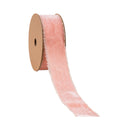 1 1/2" Frayed Velvet | Pink | 5 Yard Roll