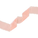 1 1/2" Frayed Velvet | Pink | 5 Yard Roll