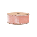 1 1/2" Frayed Velvet | Pink | 5 Yard Roll