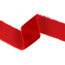 1 1/2" Frayed Edge Velvet Ribbon | Magenta | 5 Yard Roll