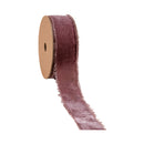 1 1/2" Frayed Velvet | Lavender | 5 Yard Roll
