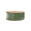 1 1/2" Frayed Velvet | Sage Green | 5 Yard Roll