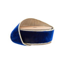 1 1/2" Wired Premium Velvet Ribbon | Royal Blue w/ Gold Dupioni-fused Backing | 10 Yard Roll