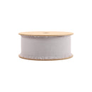1 1/2" Frayed Edge Chiffon Ribbon | Silver | 10 Yard Roll