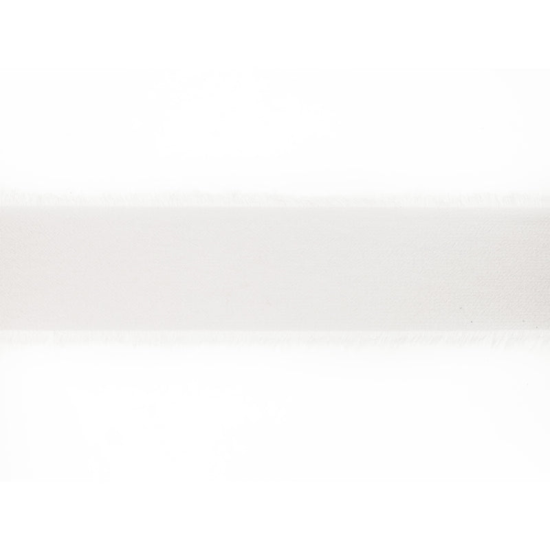 1 1/2" Frayed Edge Chiffon Ribbon | White | 10 Yard Roll