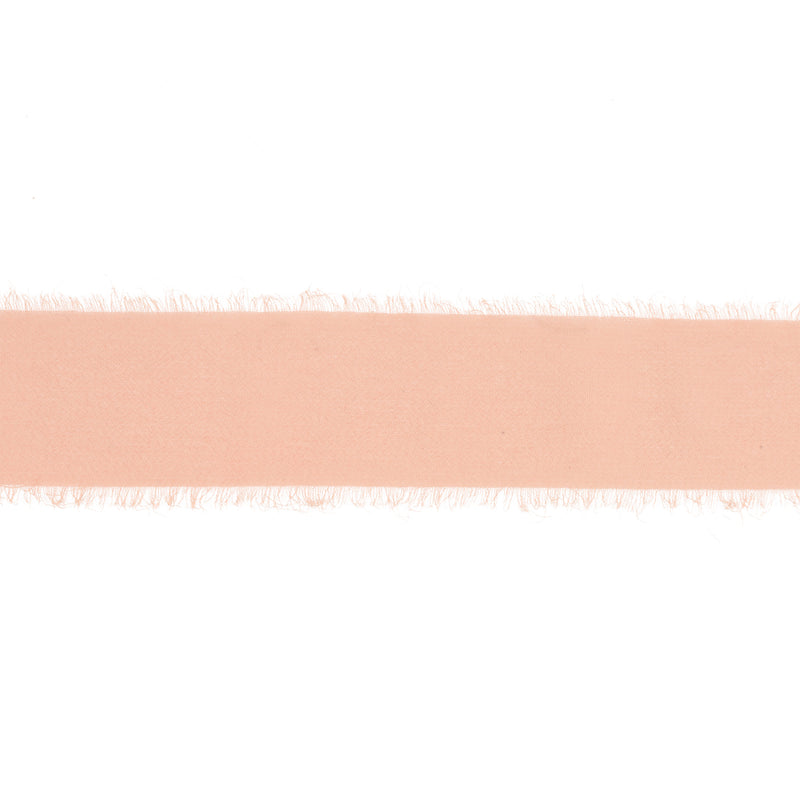 1 1/2" Frayed Edge Chiffon Ribbon | Blush | 10 Yard Roll