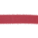 1 1/2" Frayed Edge Chiffon Ribbon | Burgundy | 10 Yard Roll