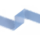 1 1/2" Frayed Edge Chiffon Ribbon | Blue | 10 Yard Roll