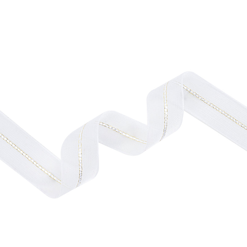7/8" Sheer Wedding Ribbon | White | 20 Yard Roll