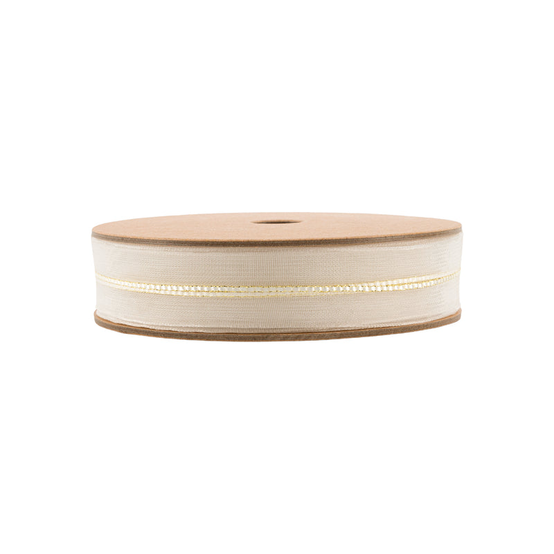 7/8" Sheer Wedding Ribbon | Ivory | 20 Yard Roll
