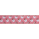 2 1/2" Wired Reversible Dupioni | Santa Face Red and White Stripe | 10 Yard Roll