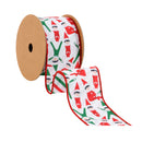 2 1/2" Wired Reversible Dupioni | Playful Elf | 10 Yard Roll