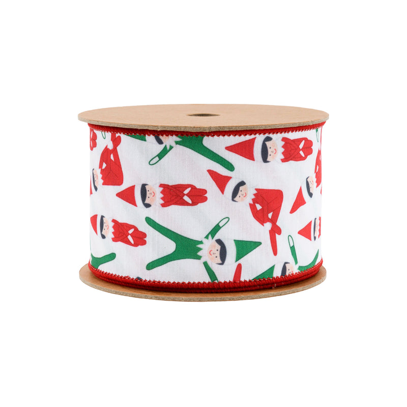 2 1/2" Wired Reversible Dupioni | Playful Elf | 10 Yard Roll