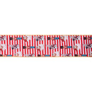 4" Wired Reversible Dupioni | Vintage Toys on Red/White Stripe and Red Backing | 10 Yard Roll