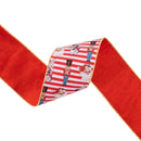 4" Wired Reversible Dupioni | Vintage Toys on Red/White Stripe and Red Backing | 10 Yard Roll