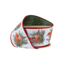 2 1/2" Wired Dupioni | Cardinal with Green Backing | 10 Yard Spool