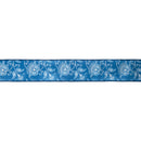 2 1/2" Wired Dupioni | White and Blue Floral | 10 Yard Roll