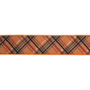 2 1/2" Wired Dupioni | Fall Color Bias Plaid with Black Backing | 10 Yard Roll