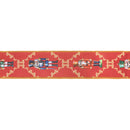2 1/2" Wired Reversible Dupioni | Nutcracker with Diamond Pattern on Red | 10 Yard Roll