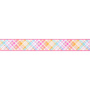 2 1/2" Wired Dupioni Ribbon | Bias Plaid Hot Pink w/ Hot Pink Taffeta Fused Back | 10 Yard Roll