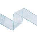 2 1/2" Wired Ribbon | Baby Blue Giltter | 10 Yard Roll