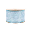 2 1/2" Wired Ribbon | Baby Blue Giltter | 10 Yard Roll