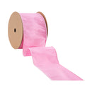 4" Wired Dupioni Ribbon | Pink | 10 Yard Roll