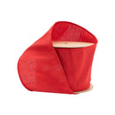 4" Wired Dupioni Ribbon | Red | 10 Yard Roll