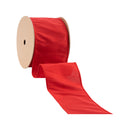 4" Wired Dupioni Ribbon | Red | 10 Yard Roll
