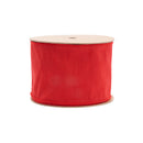 4" Wired Dupioni Ribbon | Red | 10 Yard Roll