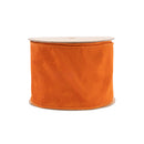 4" Wired Dupioni Ribbon | Pumpkin | 10 Yard Roll