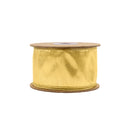 2 1/2" Wired Metallic Dupioni Ribbon | Bright Gold | 10 Yard Roll