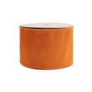 4" Wired Double-fused Dupioni Ribbon | Orange/Black | 10 Yard Roll