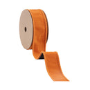 1 1/2" Wired Double-fused Dupioni Ribbon | Orange/Black | 10 Yard Roll